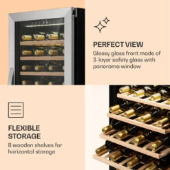 Klarstein Klarstein Vinamour 77 Duo Wine Fridge 191 Litres 5 - 20 °C 2 Cooling Zones -Outlet Klarstein Devices Store 98518474 5